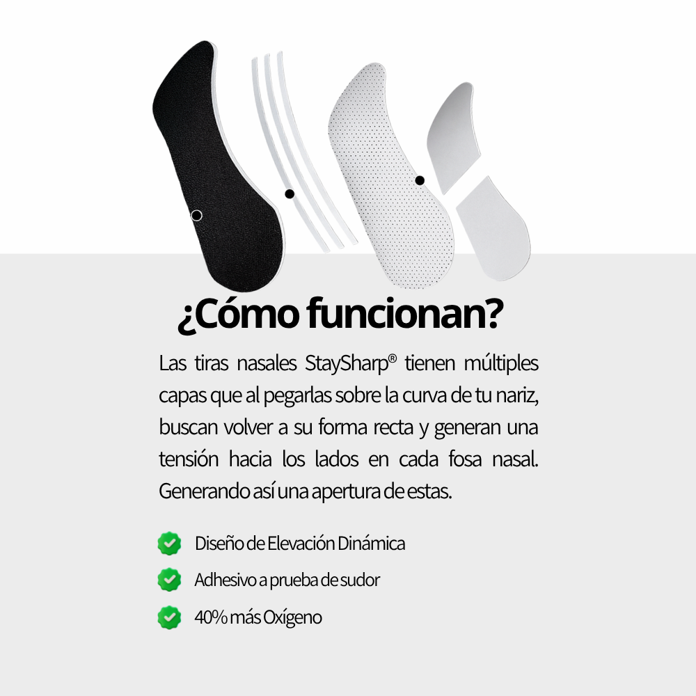 Tira nasal transparente (30 unidades)