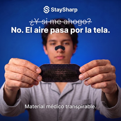 Parche bucal Negro + Tira nasal StaySharp