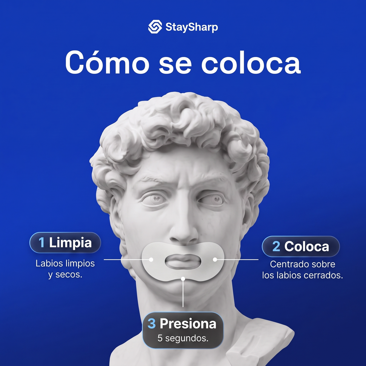 Parche bucal con hueco StaySharp (Mouth tape)