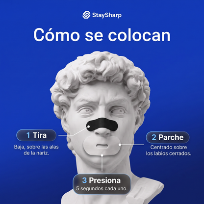 Parche bucal con orificio + Tira nasal StaySharp