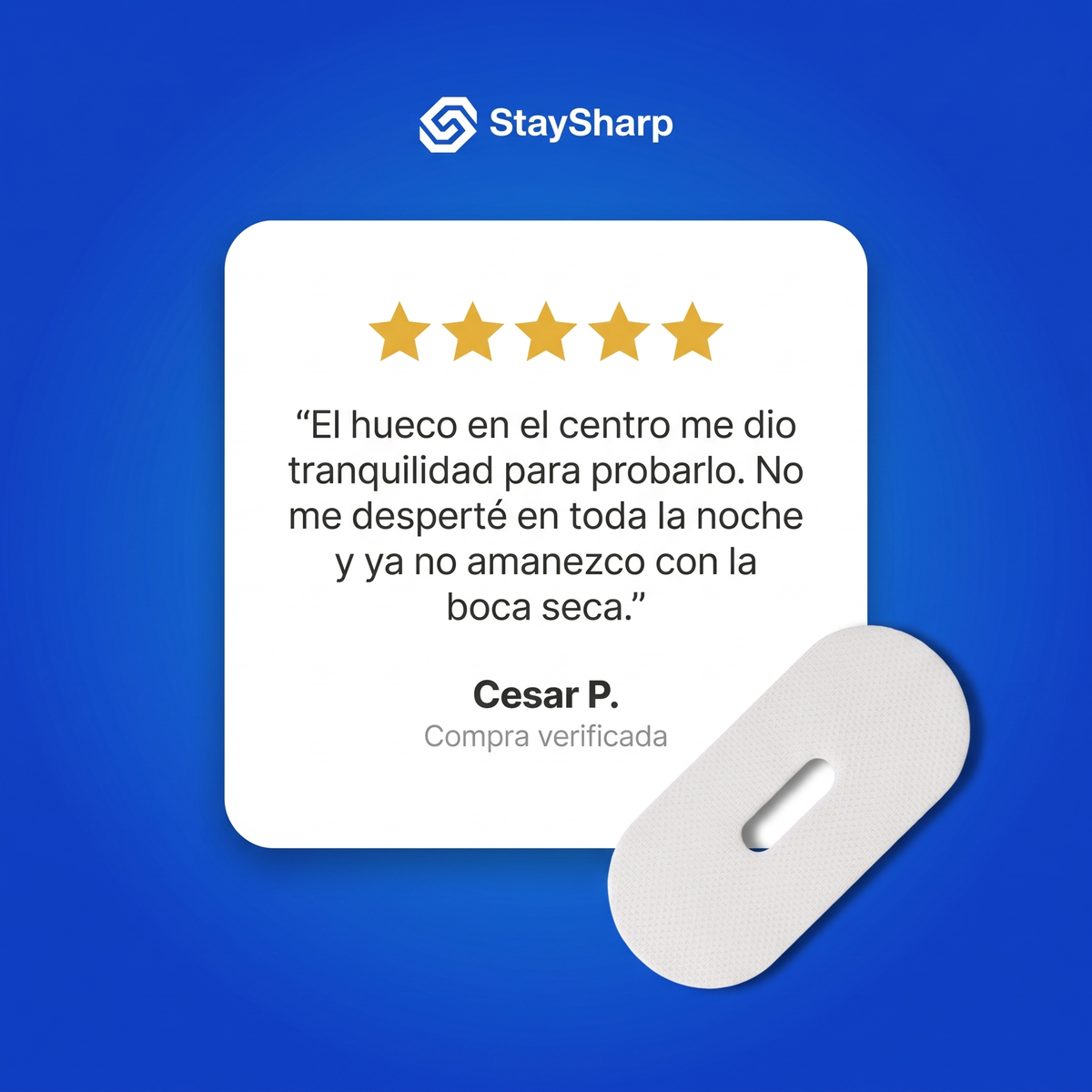 Parche bucal con hueco StaySharp (Mouth tape)