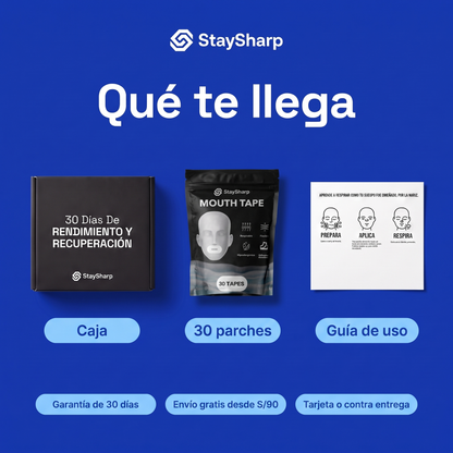 Parche bucal con hueco StaySharp (Mouth tape)