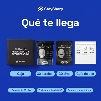 Parche bucal con orificio + Tira nasal StaySharp